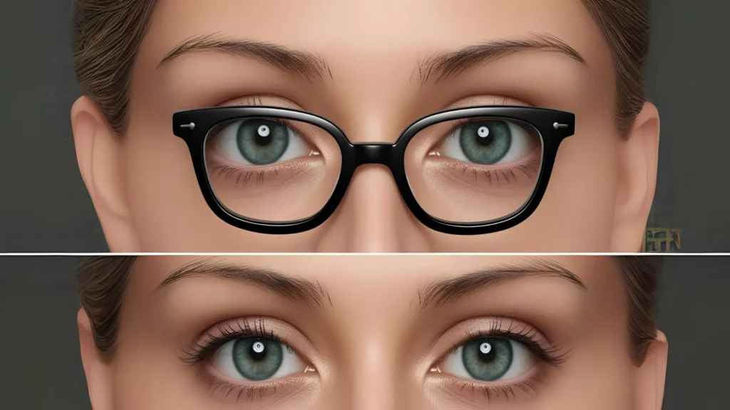 remove glasses using ai banner