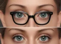 remove glasses using ai banner